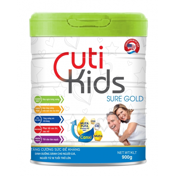 Sữa CutiKids Sure Gold (Dinh dưỡng dành cho người già, người từ 18 tuổi trở lên)