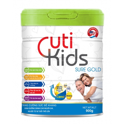 Sữa CutiKids Sure Gold (Dinh dưỡng dành cho người già, người từ 18 tuổi trở lên)