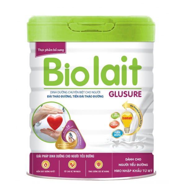 Sữa Bio lait GluSure dinh dưỡng chuyên biệt dành cho người đái tháo đường, tiền đái tháo đường