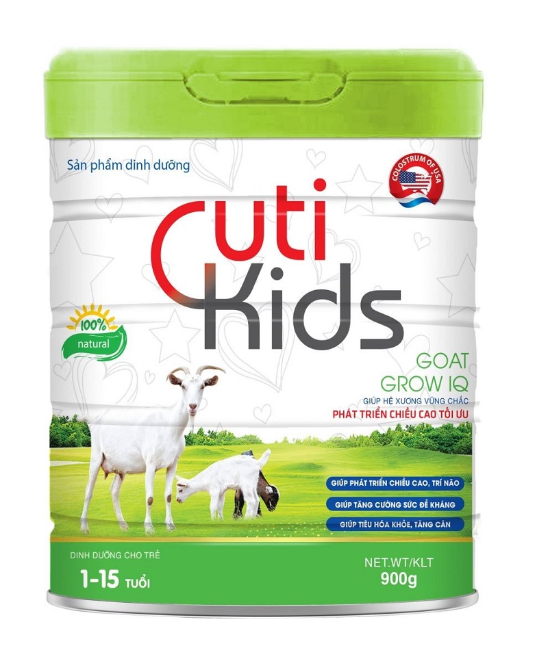  Bố mẹ có thể lựa chọn sữa CutiKids Goat Grow IQ của Nutriblen star Việt Nam để giúp con yêu bổ sung dinh dưỡng 